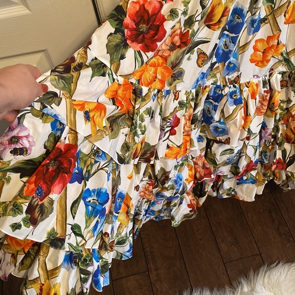 Dolce & Gabbana bamboo print bustier style dress - Picture 3 of 7